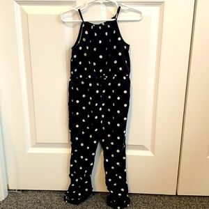Old Navy 5T Black and White Polka Dot Jumpsuit